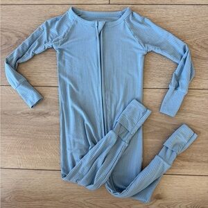 Little Sleepies Ribbed Hazy Blue Zippy NWOT, Size 18-24 months